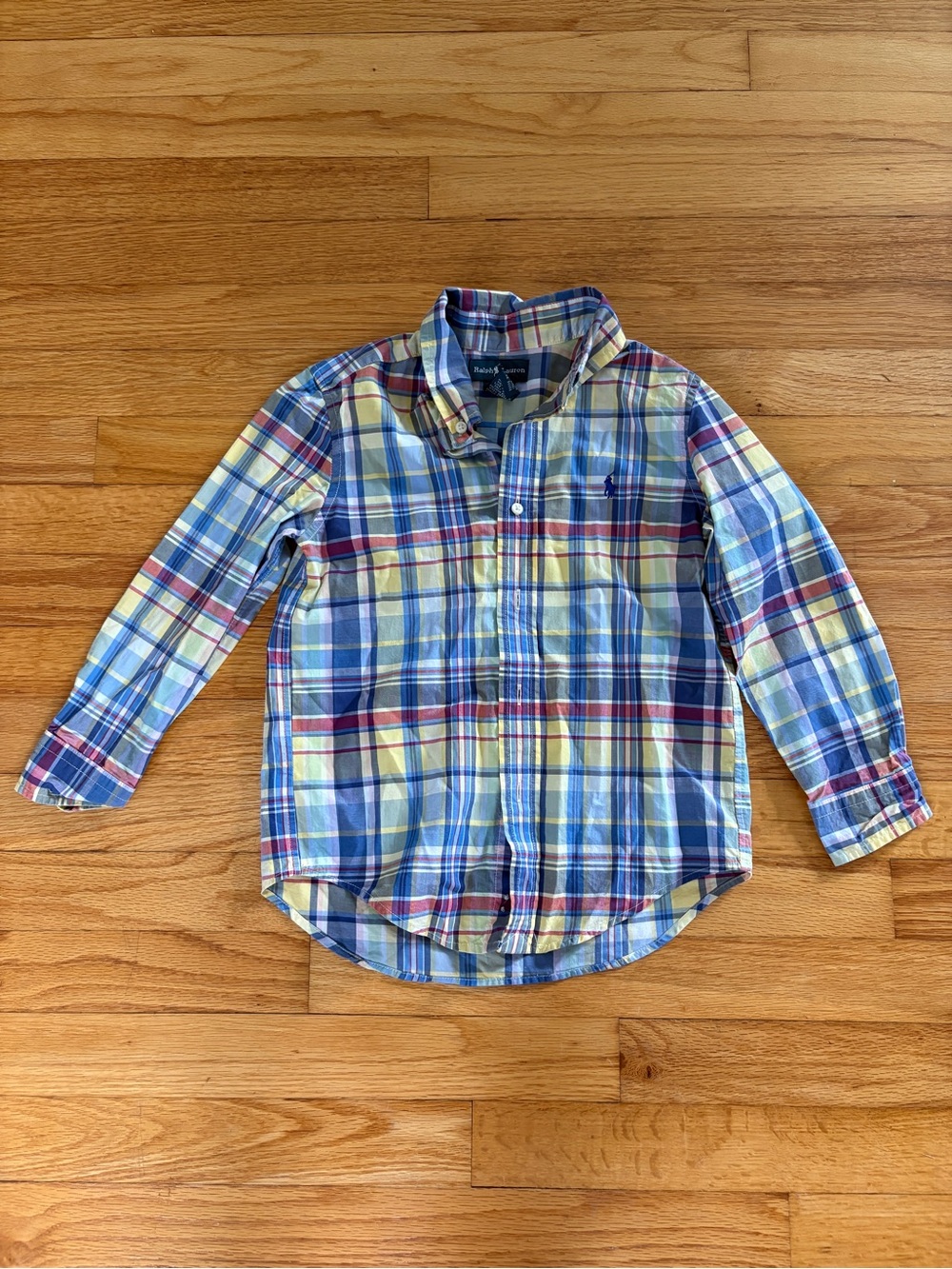 Ralph Lauren Boys Multi-Color Plaid Button-Down Shirt